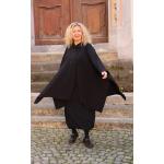 Schwarze Oversize Magna Tunika-Blusen aus Polyester für Damen 