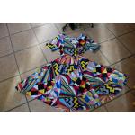 MAGNA Sommer Kleid 44 46 NEU bunt Hippie Retro Grafik Stretch A-Linie LAGENLOOK