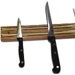 Braune Messer Magnetleisten aus Holz 