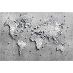 Graue Bilder-Welten Weltkarten mit Weltkartenmotiv 