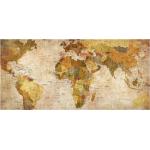 Braune Bilder-Welten Weltkarten mit Weltkartenmotiv 