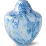 Blaue 24 cm Vasen & Blumenvasen 24 cm aus Glas mundgeblasen 