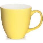 Reduzierte Gelbe Große Kaffeetassen 400 ml matt aus Porzellan mikrowellengeeignet 
