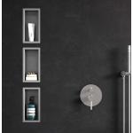 Mai & Mai Duschnische Bad Silber 15cm x 30cm x 8,3 cm Wandnische befliesbar aus Edelstahl Duschregal einfache Montage