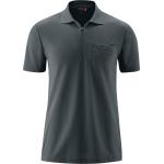 Anthrazitfarbene Maier Sports Shirts mit Tasche mit Reißverschluss aus Polyester für Herren Größe M 