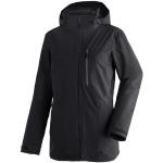 Schwarze Wasserdichte Atmungsaktive Maier Sports 3-in-1 Jacken mit Kapuze für Damen Größe M 