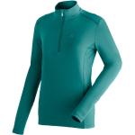 Reduzierte Grüne Langärmelige Maier Sports Rundhals-Ausschnitt Rundhals-Pullover aus Fleece für Damen 