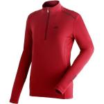 Reduzierte Rote Langärmelige Maier Sports Rundhals-Ausschnitt Rundhals-Pullover aus Fleece für Damen 