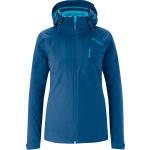 Cyanblaue Wasserdichte Winddichte Atmungsaktive Maier Sports 3-in-1 Jacken mit Reißverschluss mit Kapuze für Damen Größe XXL 