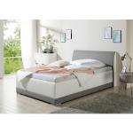 Hellgraue Maintal Betten mit Matratze mit Stauraum 120x200 
