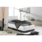 Reduzierte Schwarze Moderne Maintal Polsterbetten mit Bettkasten aus Holz mit Stauraum 100x200 mit Härtegrad 2 