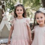Silberne Sterne Kindertüllkleider mit Rüschen aus Tüll für Mädchen 