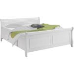Weiße Maison Belfort Betten mit Bettkasten gebeizt aus Massivholz mit Stauraum 200x200 