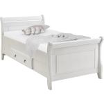 Weiße Maison Belfort Betten mit Bettkasten aus Massivholz 90x200 