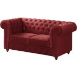 Rote Maison Belfort Zweisitzer-Sofas aus Samt Breite 150-200cm, Höhe 50-100cm, Tiefe 50-100cm 2 Personen 