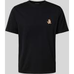 MAISON KITSUNE T-Shirt mit Label-Stitching (L Black)