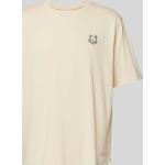 MAISON KITSUNE T-Shirt mit Label-Stitching (S Sand)