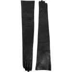 Schwarze Elegante Maison Martin Margiela Lange Handschuhe aus Leder für Damen Größe M für den für den Winter 