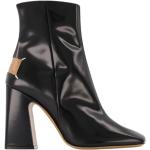 Reduzierte Schwarze Elegante Maison Martin Margiela Runde Ankle Boots & Klassische Stiefeletten aus Leder für Damen Größe 35 