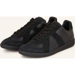 Schwarze Maison Martin Margiela Replica Low Sneaker aus Glattleder für Herren Größe 43,5 