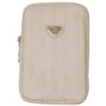 Maison Mollerus Handyhüllen - Wildhorn Smartphone Wallet - in white - für Damen - aus Textil & Canvas & Leder