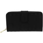 Reduzierte Schwarze Elegante Brieftaschen mit Reißverschluss 