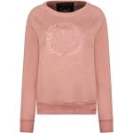 Reduzierte Pinke Rundhals-Ausschnitt Damensweatshirts aus Polyester Größe XL 
