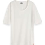 Reduzierte Weiße Maison Scotch T-Shirts für Damen Größe S 