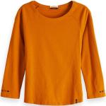 Reduzierte Orange Maison Scotch Bio T-Shirts aus Baumwolle für Damen Größe S 