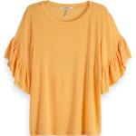 Reduzierte Kurzärmelige Maison Scotch Short Sleeve T-Shirts aus Lyocell für Damen Größe M 
