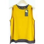 Gelbe Maison Scotch Rundhals-Ausschnitt T-Shirts aus Polyester für Damen Größe M 