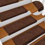 Reduzierte Braune Stufenmatten & Stufenteppiche 15-teilig 