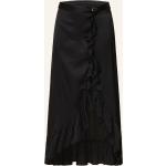 Schwarze MAJE Mini Slip Skirts & Satinröcke mit Volants aus Viskose für Damen Größe M 