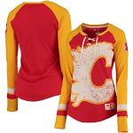 Majestic Athletic NHL T-Shirt Trikot Damen Women Calgary Flames HipCheck Eishockey Shirt (X-Large)
