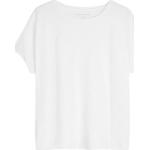 Reduzierte Weiße Kurzärmelige Majestic Filatures T-Shirts aus Leinen für Damen Größe M 