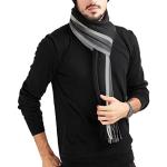 Reduzierte Anthrazitfarbene Kaschmir-Schals aus Kaschmir für Herren Einheitsgröße für den für den Herbst 