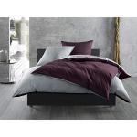 Graue Bettwaesche-mit-Stil Bettwäsche Sets & Bettwäsche Garnituren mit Reißverschluss aus Mako-Satin 