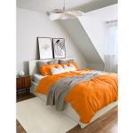 Reduzierte Orange Bettwäsche Sets & Bettwäsche Garnituren mit Reißverschluss aus Baumwolle 155x220 