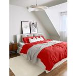 Rote Bettwäsche Sets & Bettwäsche Garnituren mit Reißverschluss aus Baumwolle 155x220 