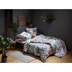 Bettwaesche-mit-Stil Blumenbettwäsche mit Reißverschluss aus Mako-Satin 155x220 
