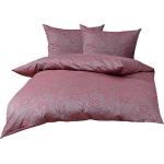 Rote Bettwaesche-mit-Stil Bettwäsche Sets & Bettwäsche Garnituren mit Reißverschluss aus Mako-Satin 220x200 