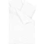 Weiße Unifarbene KAEPPEL Baumwollbettwäsche mit Reißverschluss aus Mako-Satin maschinenwaschbar 135x200 