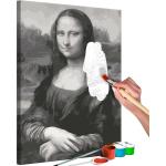 Malen nach Zahlen - Black and White Mona Lisa | 40x60 cm