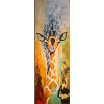 Bunte Giraffen-Bilder mit Tiermotiv 80x100 