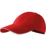 Rote Unifarbene Sportliche Malfini Snapback-Caps aus Baumwolle für Herren 