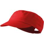 Rote Unifarbene Malfini Snapback-Caps mit Klettverschluss aus Baumwolle für Herren 