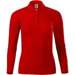 Rote Langärmelige Malfini Langarm-Poloshirts für Damen Größe XS 