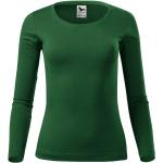 Grüne Langärmelige Malfini T-Shirts aus Baumwolle für Damen Größe XL 