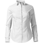 Weiße Langärmelige Malfini Damenlangarmhemden mit Knopf aus Baumwolle Größe L 