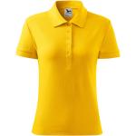 Gelbe Elegante Kurzärmelige Malfini Kurzarm-Poloshirts aus Baumwolle maschinenwaschbar für Damen Größe XL 